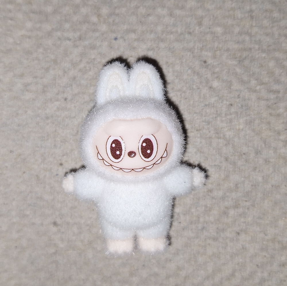 Miniature Plush White Velvet Figure Standing (No Offers)